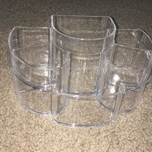 Clear makeup organizer